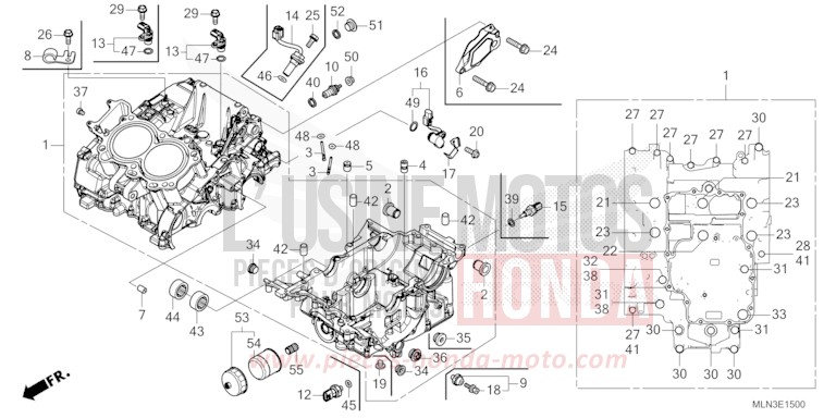 CARTER MOTEUR de Africa Twin DCT GRAND PRIX RED (R380B) 2024